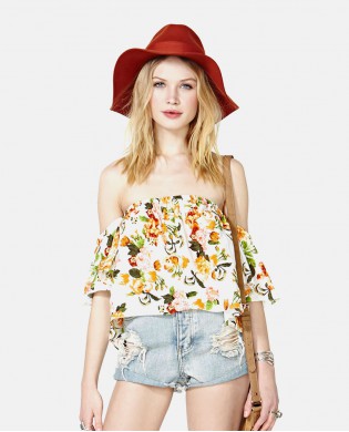 Çiçek Desenli Kadın Corp 