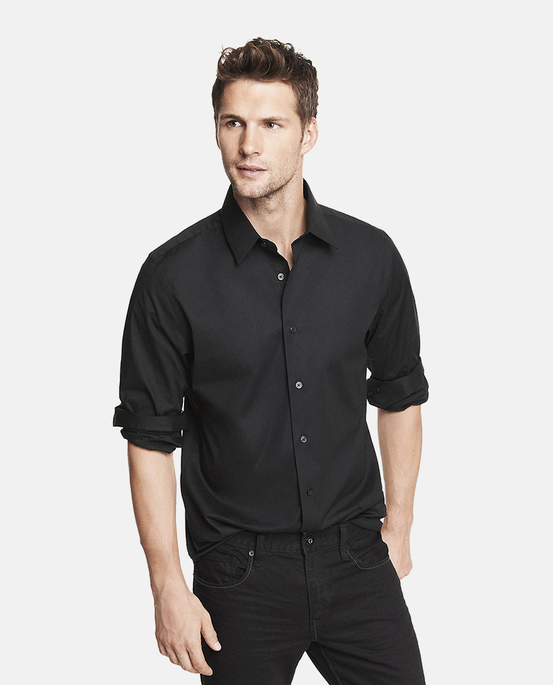 Siyah Erkek Gömleği